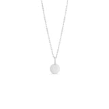 10K White Gold Disk Necklace