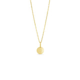 10K Yellow Gold Disk Necklace