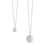 10K White Gold Disk Necklace