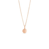 10K Rose Gold Disk Necklace