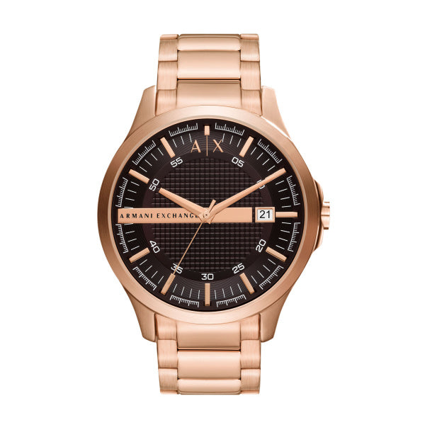 Three-Hand Date Rose Gold-Tone Stainless Steel Watch