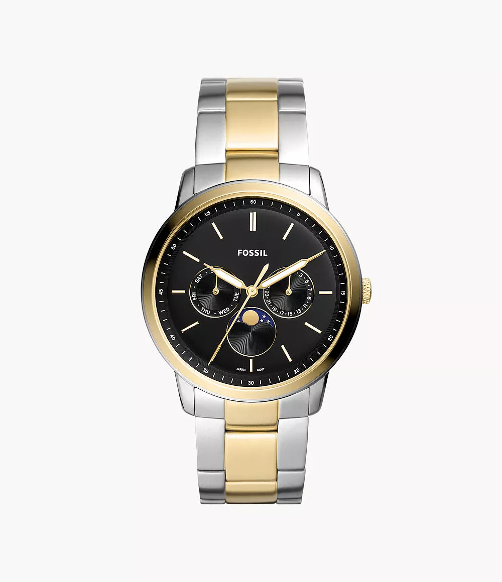 Mens gold store stainless steel watch