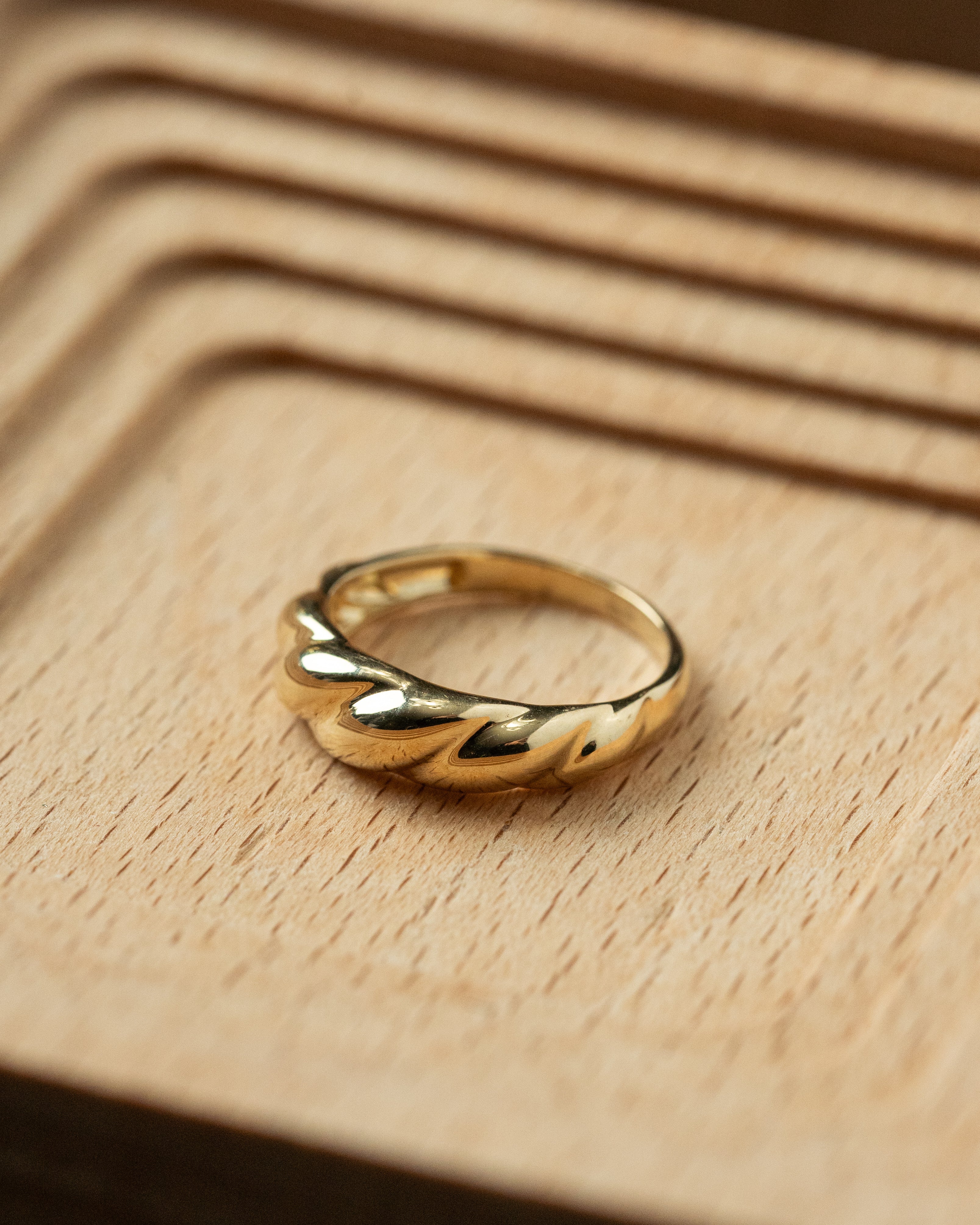10K Yellow Gold Croissant Ring