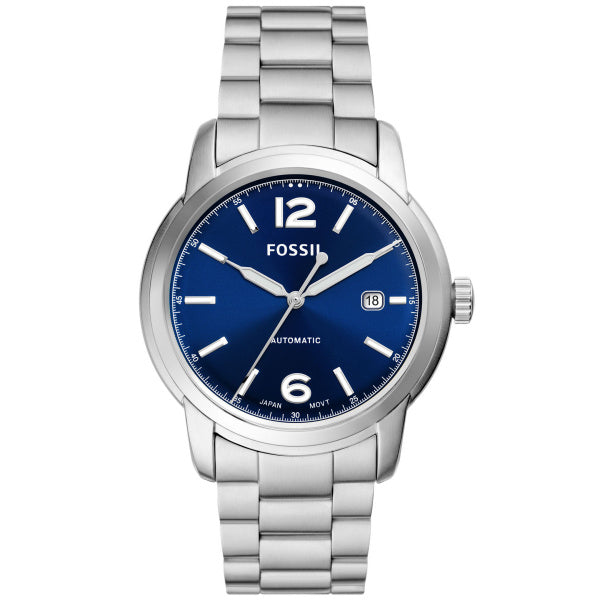 Fossil Heritage Automatic Stainless Steel Blue Dial Watch