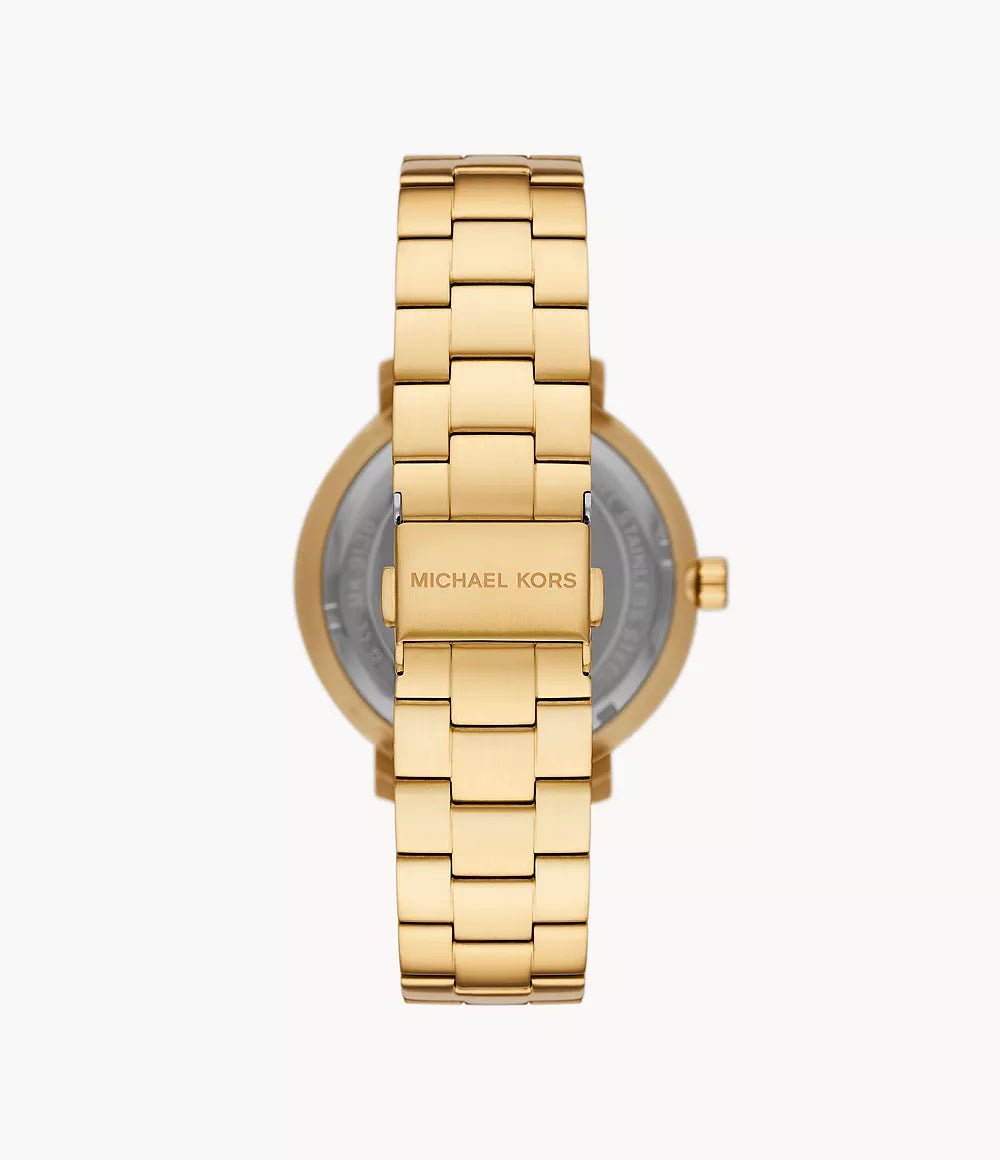 Michael Kors Blake Three-Hand Date Gold-Tone Stainless Steel Watch