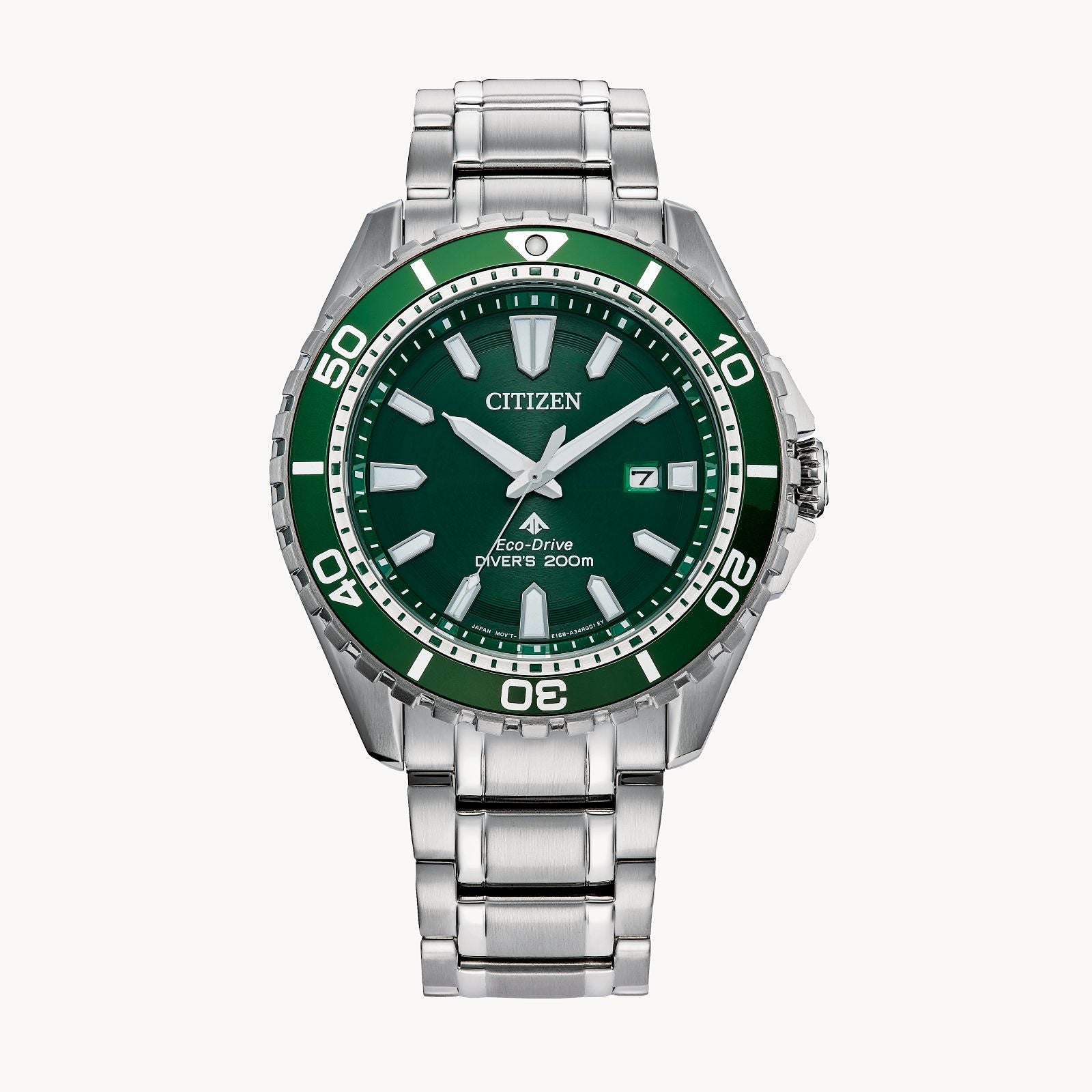 Eco Drive Promaster Dive Green Dial Stainless Steel