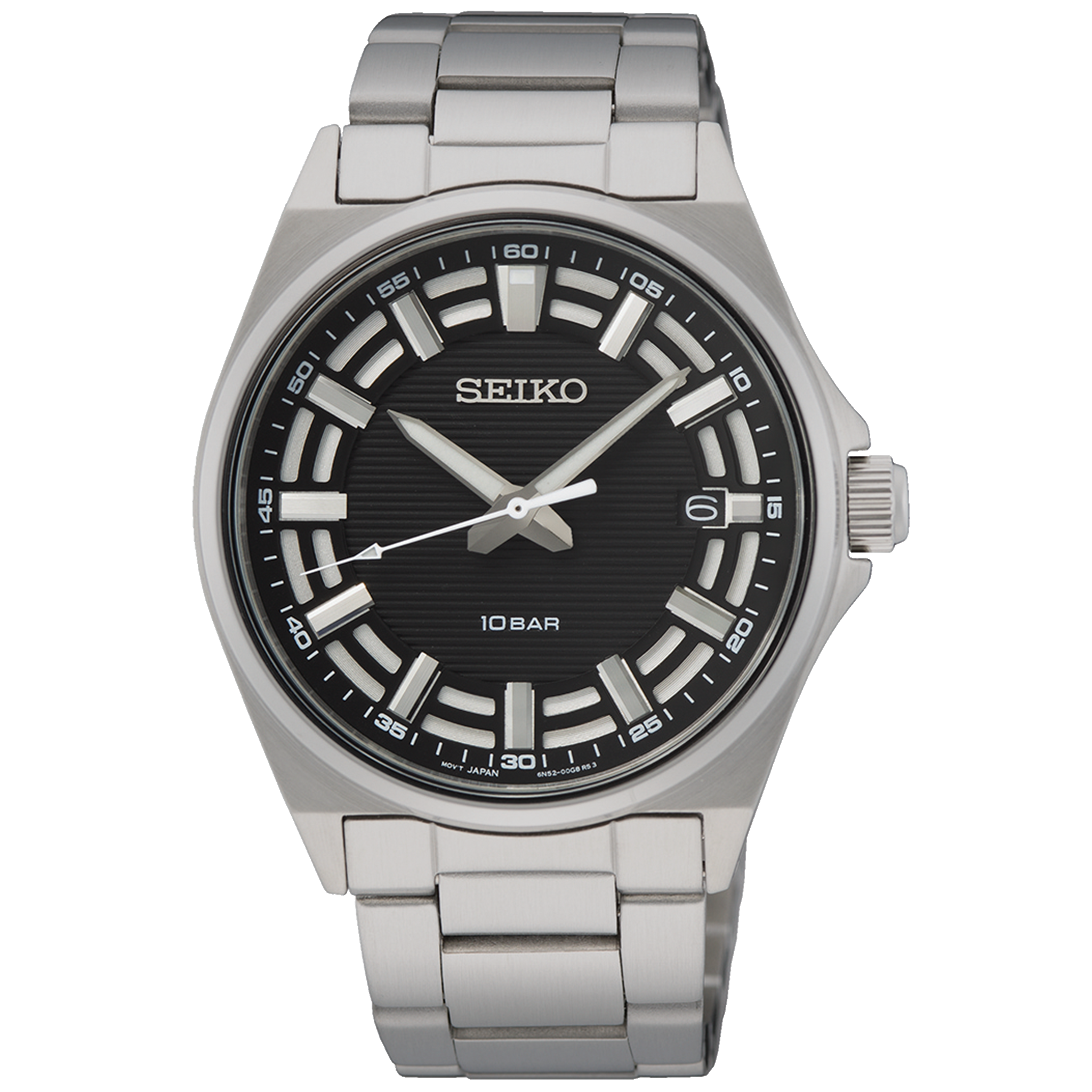Seiko black 2025 dial watch