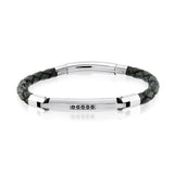 5mm Leather & CZ Bracelet