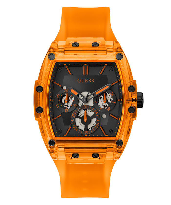 GUESS Mens Orange Multi-function Watch