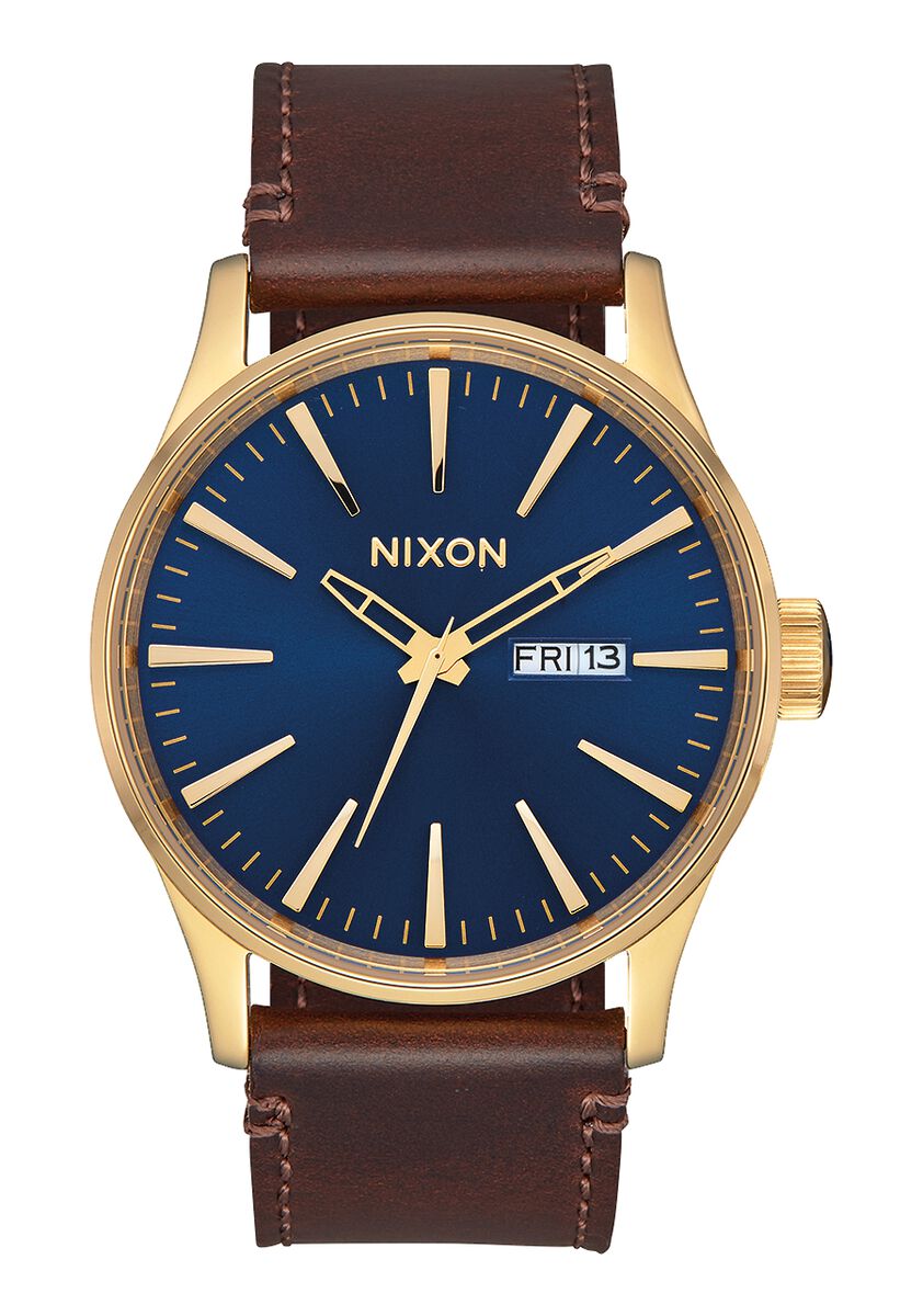 Sentry Leather Polished Gold / Navy
