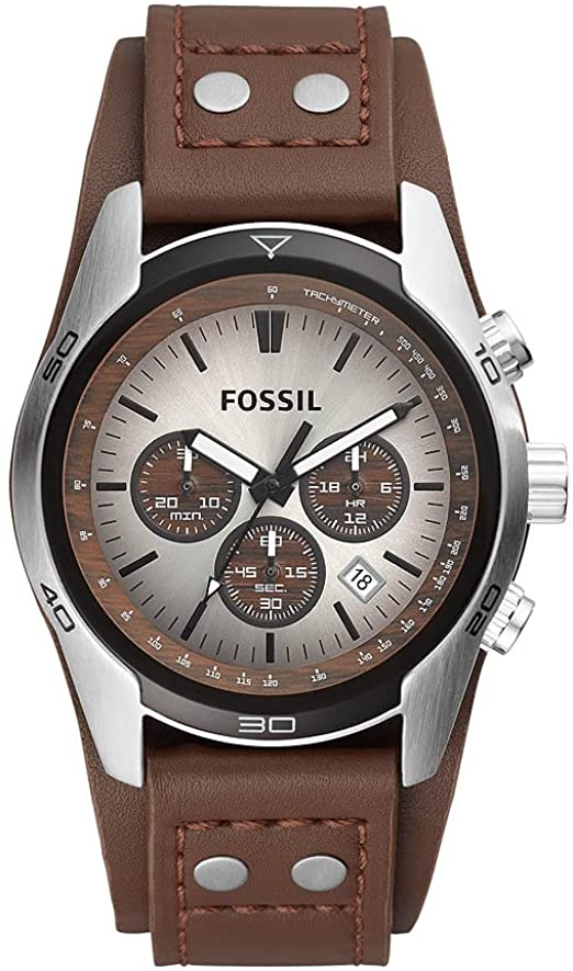 Coachman Chronograph Brown Leather Watch