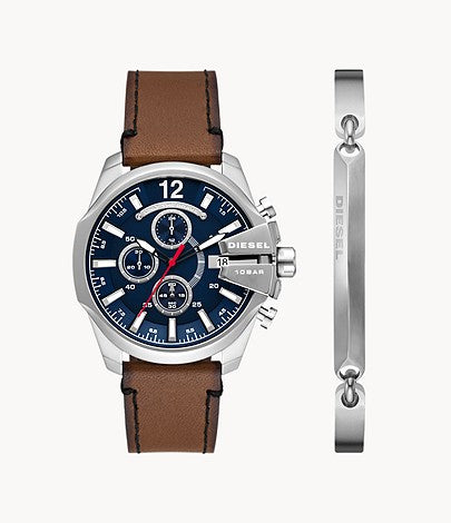 diesel  Baby Chief Chronograph Watch and Bracelet Set
