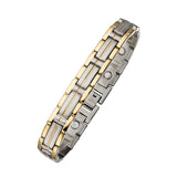 ALPINE TWO TONE STAINLESS STEEL MAGNETIC BRACELET