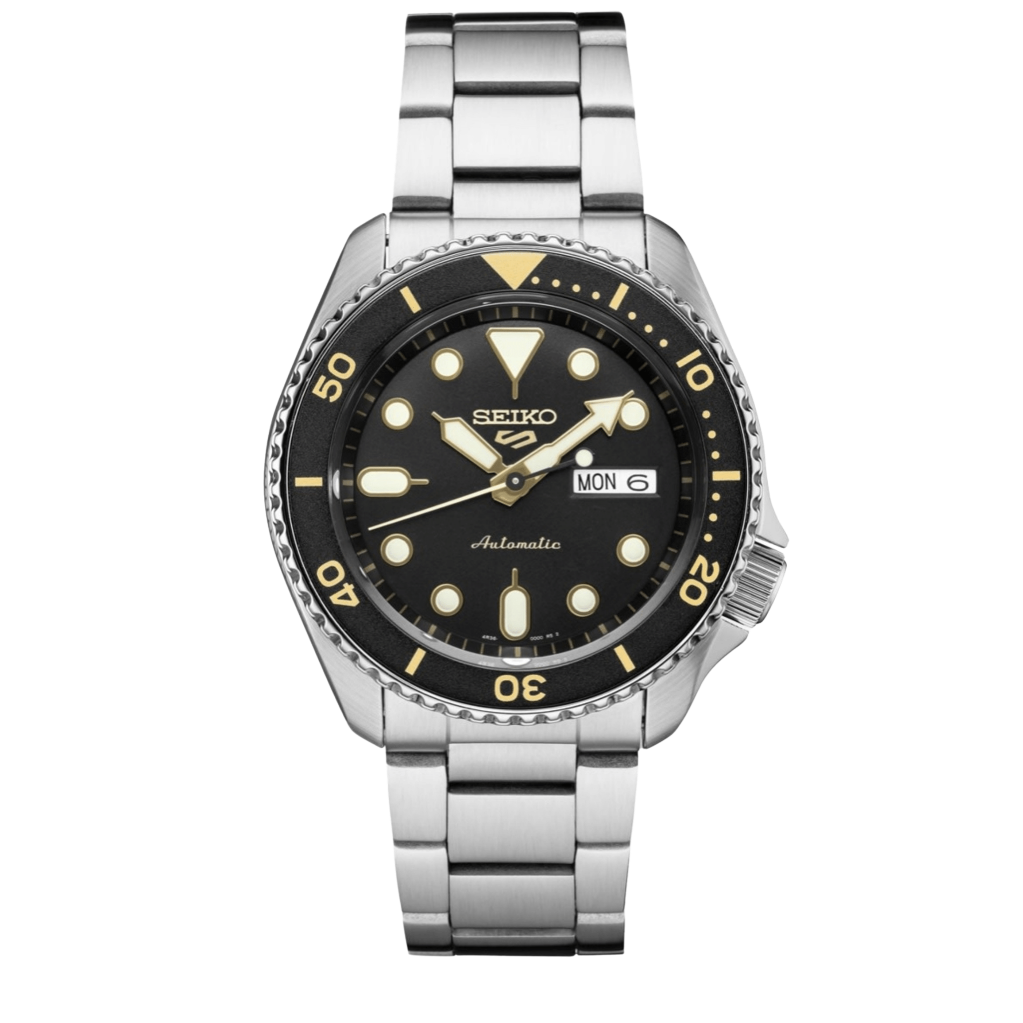 SKX Sports 5 Style Black Dial With Gold Tone SRPD57