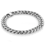 10mm Lined Cuban Bracelet