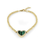 Heart Malachite Bracelet