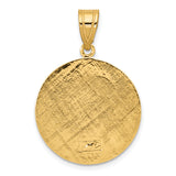 10K Polished Saint Christopher Coin Charm