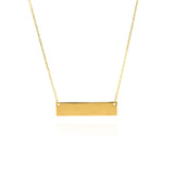 10K Gold Plain Bar Necklace