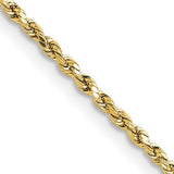 10K Solid Diamond Cut Rope Chain