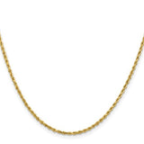 10K Solid Diamond Cut Rope Chain