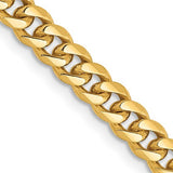 10K Yellow Gold 3mm Solid Miami Cuban Chain