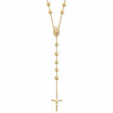 10K Yellow Gold Rosary Necklace with Crucifix Pendant