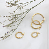 10K Yellow Gold Tube Hoops 2mm x 14mm