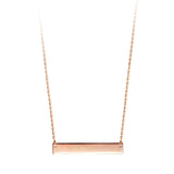 10K Bar Necklace - Rose Gold