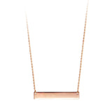 10K Bar Necklace - Rose Gold