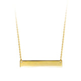 10K Bar Necklace - Yellow Gold
