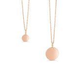 10K Rose Gold Disk Necklace