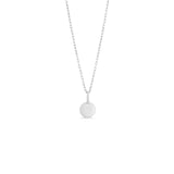 10K White Gold Disk Necklace