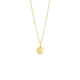 10K Yellow Gold Disk Necklace