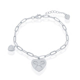 Jayelle CZ Ribbon Paperclip Bracelet
