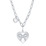 Jayelle CZ Ribbon Paperclip Necklace