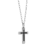 MATTE CENTRE CROSS PENDANT