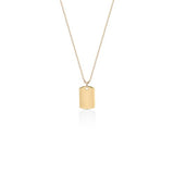 10K Yellow Gold Small Dog-Tag Necklace