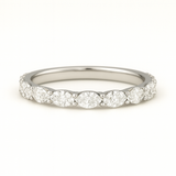 T.W. 1.08 CT Oval Cut Lab-Grown Diamond Eternity Band In 14K White Gold