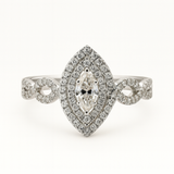 .58ct Marquise-Cut Lab Diamond Ring In 14K White Gold
