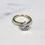 2.00 CT. T.W. Lab-Grown Diamond Oval-Cut Solitaire Ring in 14K Yellow Gold