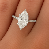 2.24 ct Curved Marquise Engagement Ring