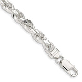 3.15mm Silver Diamond Cut Rope Bracelet