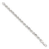 3.15mm Silver Diamond Cut Rope Bracelet