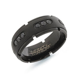 8mm Black IP Plated Titanium Ring