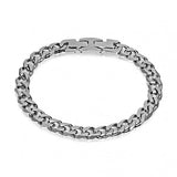 8mm Cuban Link Steel Bracelet