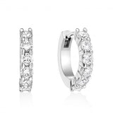 ARZ Steel Huggie Earrings with C.Z Stones