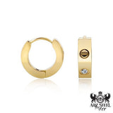 ARZ Steel Huggies Earrings