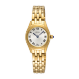 Analogue Silver Dial Gold Tone Steel Women's Watch SWR040P1