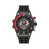 Black Exposed Dial Multifunction Watch