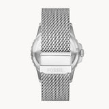 Blue Three-Hand Date Stainless Steel Mesh Watch